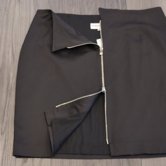 NEW Velika Designs Zip Front Pencil Skirt Plus Size 18 Black Made In Canada - Picture 6 of 11
